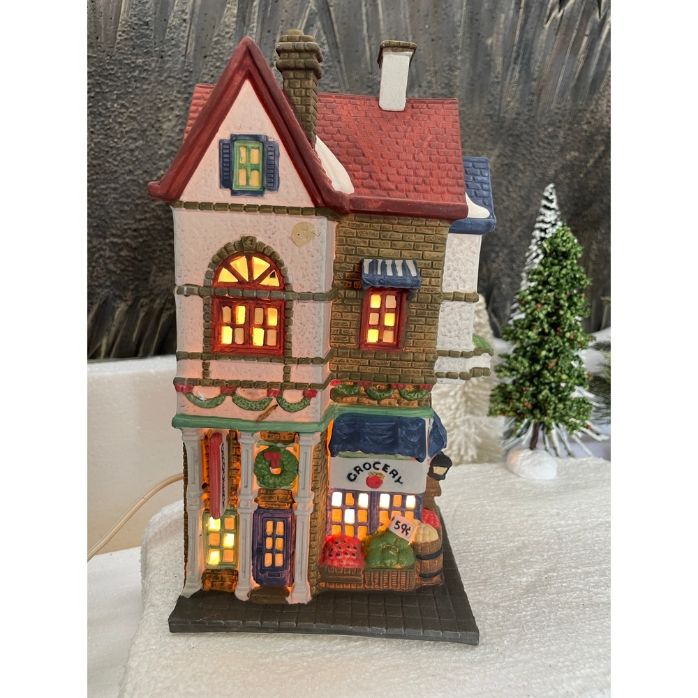 Dept 56 Christmas In The City CORNER GROCER HANK'S MARKET 5970-6 CIC Village